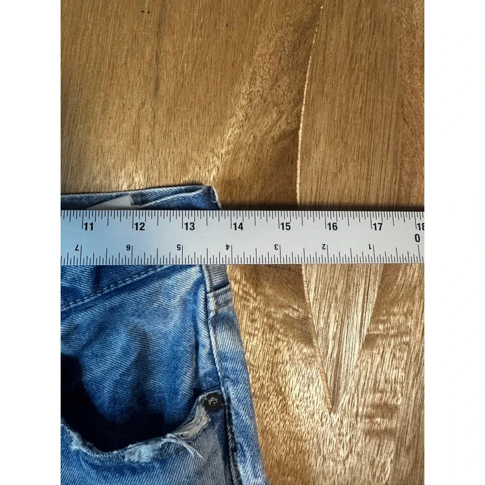 Moussy Vintage Distressed Ripped Destroyed Jeans Size 27 Light Wash Denim - Picture 5 of 11